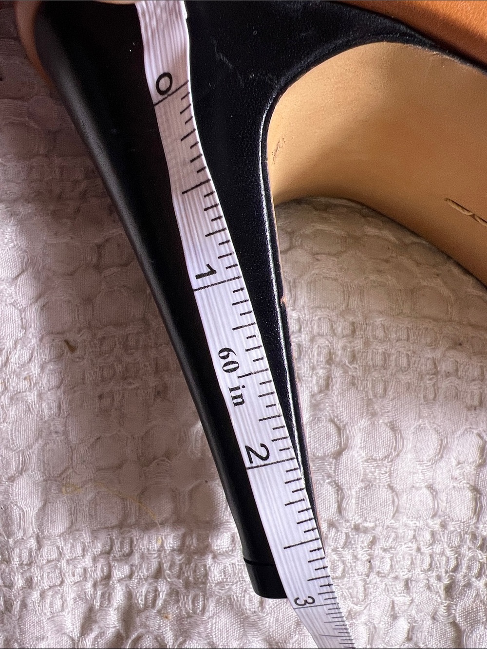 Black Leather Peep-Toe Slingback Heels size 10M - Picture 9 of 11